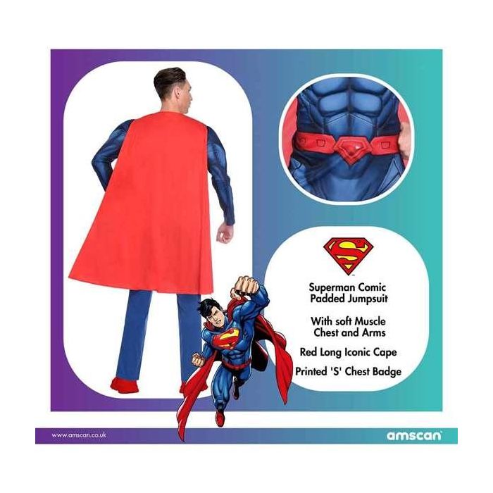 Disfraz adulto w.b. superman talla l 3 Disfraz adulto w.b. superman talla l 3