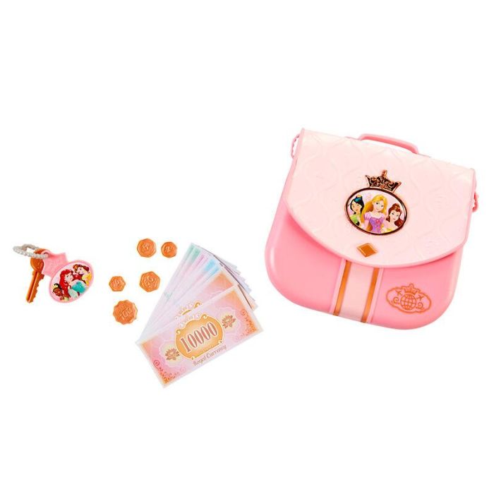 JAKKS PACIFIC Bolso Viaje Princesas Disney con Bolso, Llaves y Dinero de Juguete 4