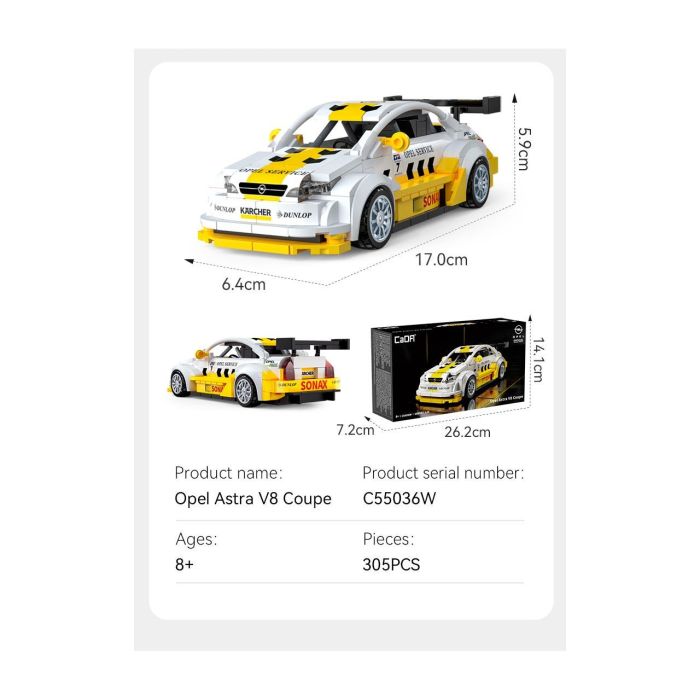 Opel Astra V8 Coupe Escala 1:24 285 Pcs C55036W Cada 2 Opel Astra V8 Coupe Escala 1:24 285 Pcs C55036W Cada 2