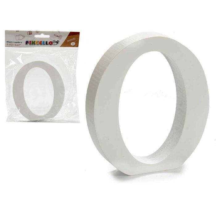 Letra O Madera Blanca 2x11 cm - Pincello (24 Unidades) Letra O Madera Blanca 2x11 cm - Pincello (24 Unidades)