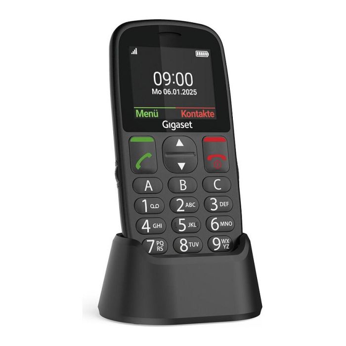 Gigaset GL395 Teléfono para personas mayores con pantalla de 2.2" y 90g - Negro