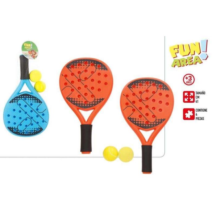 Set 2 raquetas padel playa 41 cm con2 pelotas - modelos surtidos 1 Set 2 raquetas padel playa 41 cm con2 pelotas - modelos surtidos 1