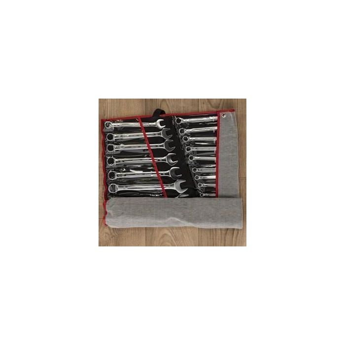 Juego de llaves combinadas de 25 piezas - KS TOOLS - 922.0075 - Llaves combinadas métricas en estuche - 6 a 34 mm - Ángulo de horquilla de 15° 2