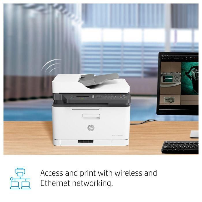HP 4ZB97A Impresora Multifunción Color Láser MFP 179FNW 4 en 1 WiFi Ethernet USB Fax ADF 40 Hojas Blanca Oficina 9