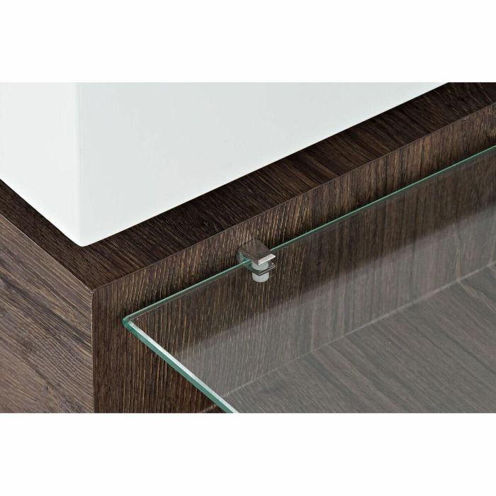 Mesa de Centro DKD Home Decor 80 x 60 x 38 cm Cristal Aluminio Madera MDF 6