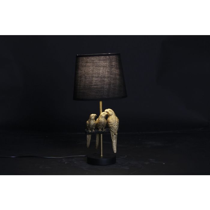 Lampara Sobremesa Tropical DKD Home Decor Negro Dorado 20 x 39 x 20 cm (4 Unidades) 1