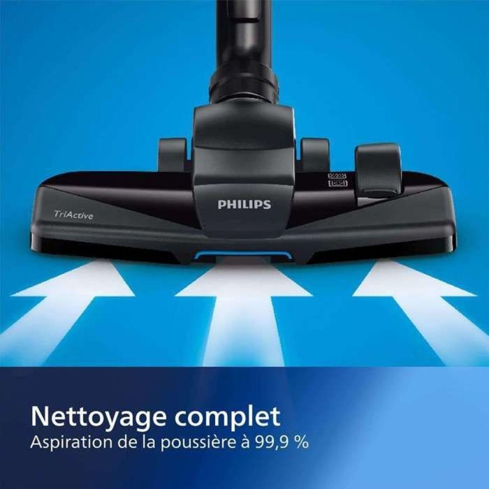 Philips Aspiradora PowerPro FC9332/09 sin Bolsa, 900W, Filtro Antialérgico H13, Cilíndrica Compacta, Clase A 14