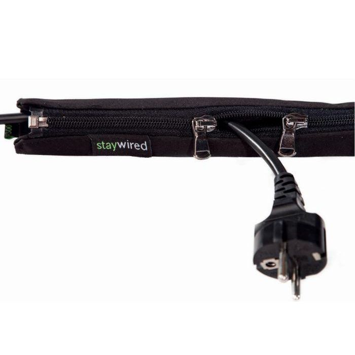 Vivolink Manga de cable premium 450 cm con cremallera doble vía para 10 cables (22mm) 2 Vivolink Manga de cable premium 450 cm con cremallera doble vía para 10 cables (22mm) 2