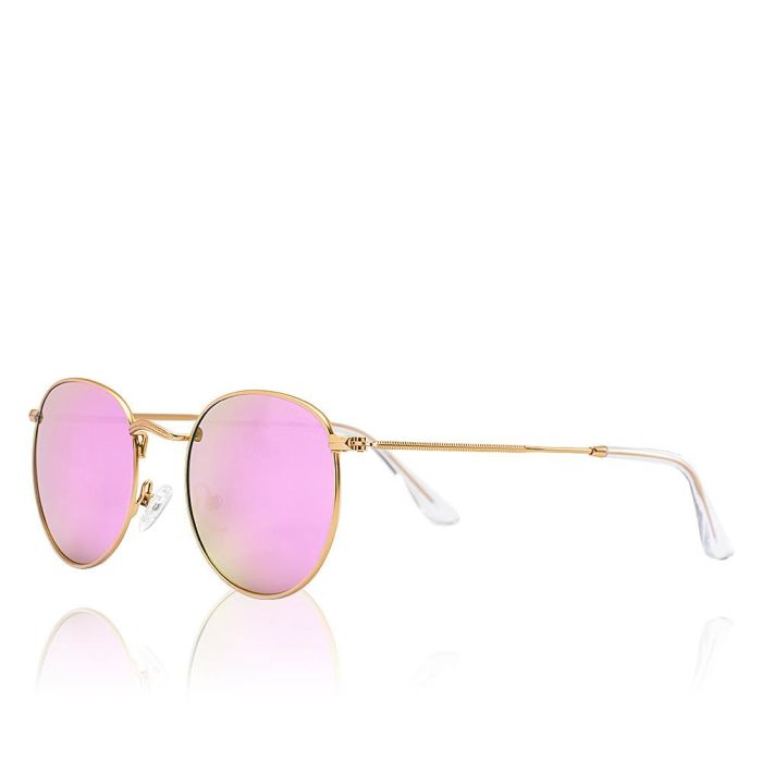 Paltons Sunglasses Gafas de Sol TALASO 0824 145 mm Montura Dorada Lentes Rosa Espejo Polarizado Protección UV Acero Inoxidable Mujer 1