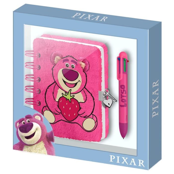 Karactermania Diario Peluche + Bolígrafo Fresa Lotso Toy Story Disney Pixar