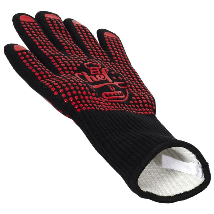 Cook Concept Guante Resistente Al Calor Hasta 250°C Silicona Antideslizante Talla Única Longitud 32 cm 2