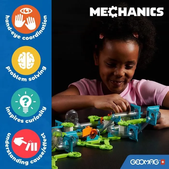 Geomag Juego de Construcción Mecánico Gol! 96 Piezas Magnético Interactivo Plástico Reciclado 5