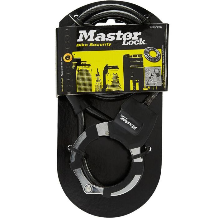 Cable con candado Master Lock Negro 6