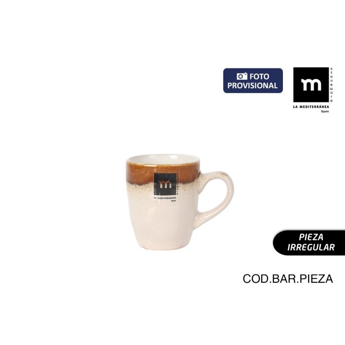 La Mediterranea Mug 140 ml "Fustam" - 6.5 cm ancho x 7.5 cm alto x 9 cm largo (48 Unidades)