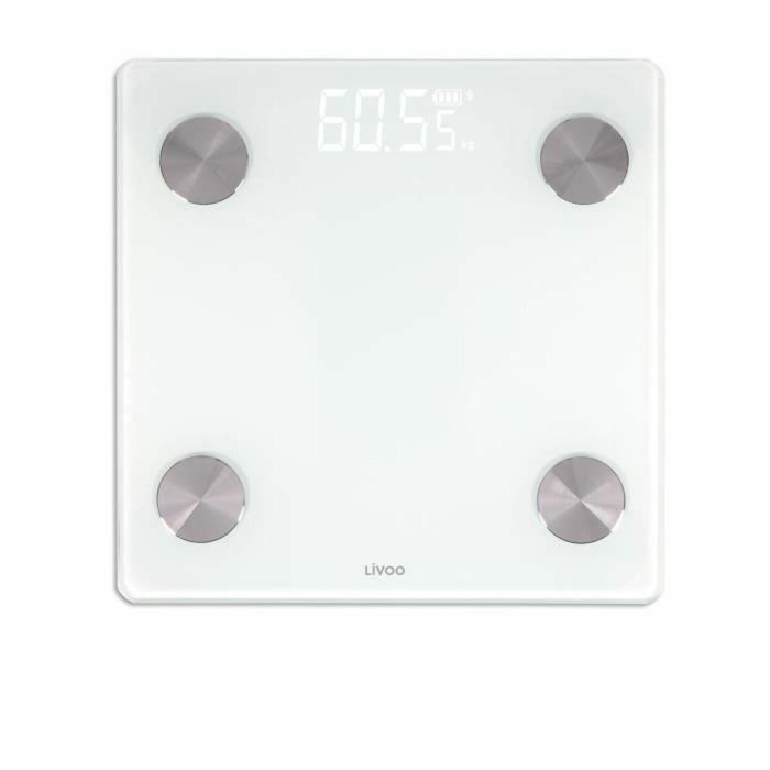 Báscula Digital de Baño Livoo DOM528W Blanco Vidrio templado 180 kg 2 Báscula Digital de Baño Livoo DOM528W Blanco Vidrio templado 180 kg 2