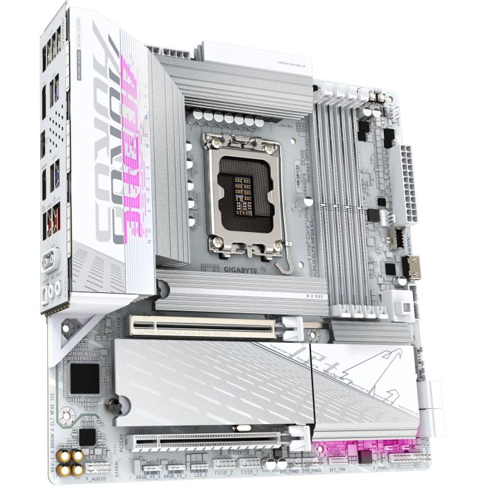 GIGABYTE B860M AORUS ELITE WF6E ICE Placa base Intel B860 LGA 1851 para Intel Core Ultra DDR5 Wi-Fi 6E Micro ATX PCIe 5.0 USB 4.0 2