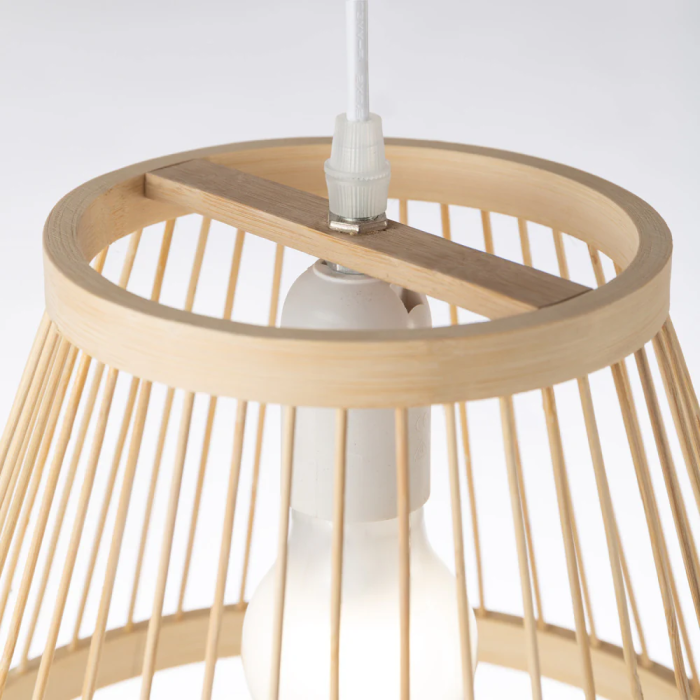 Lámpara Colgante Bielsko-Biala Ratán Natural Boho-Chic E27 SKD-P80101 2