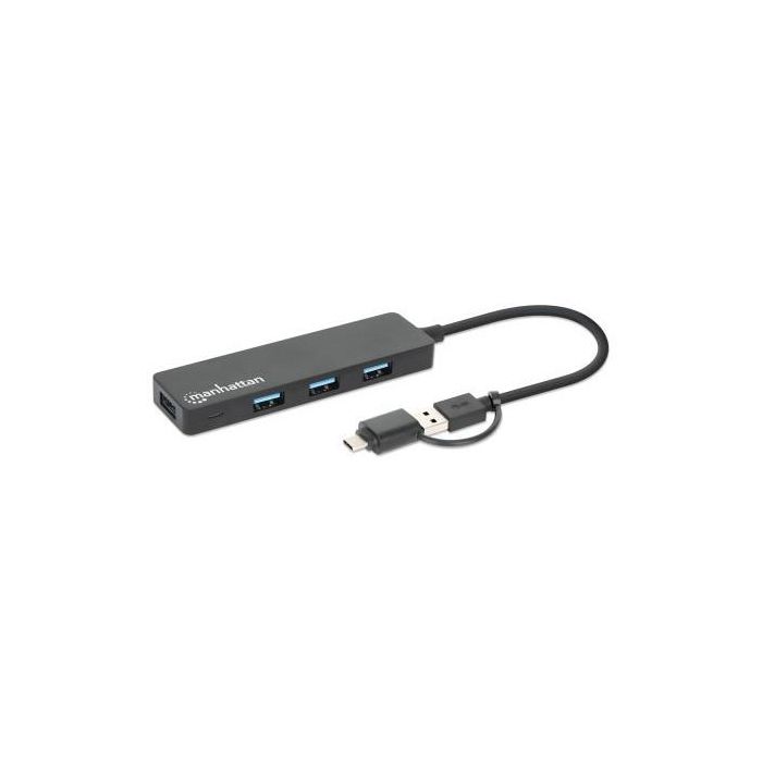 MANHATTAN 4-Port USB 3.0 Typ-C / Typ-A Kombi-Hub schwarz 3