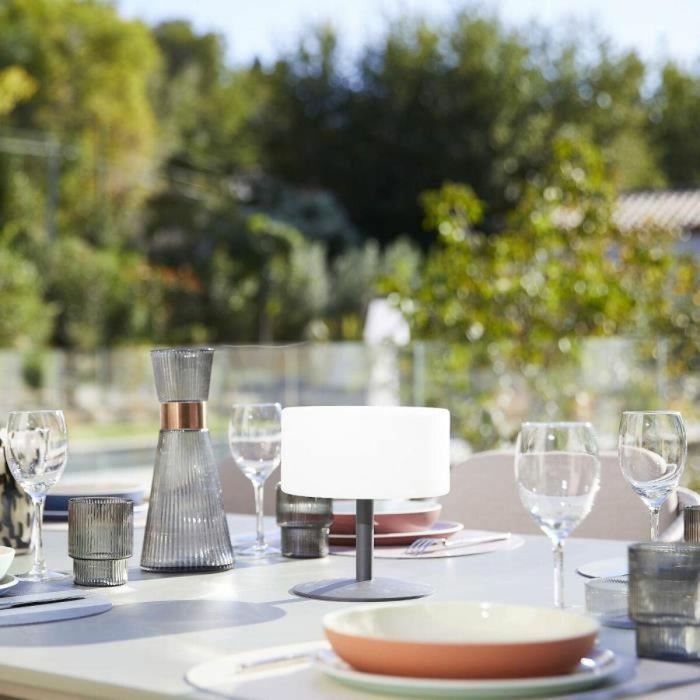 Lumisky LUM3666162004866 Lámpara de Mesa Inalámbrica LED Blanco Cálido y Blanco, Acero Gris, Al. 20 cm 2