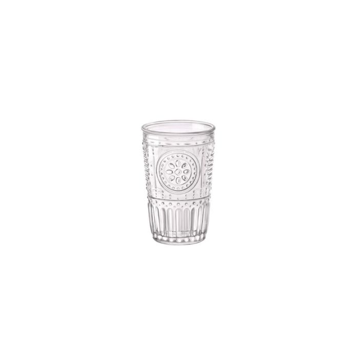Bormioli Rocco Vaso Alto Romantic de Vidrio Transparente 34 cL con Relieve, Apto Lavavajillas. Fabricado en Italia. Bormioli Rocco Vaso Alto Romantic de Vidrio Transparente 34 cL con Relieve, Apto Lavavajillas. Fabricado en Italia.