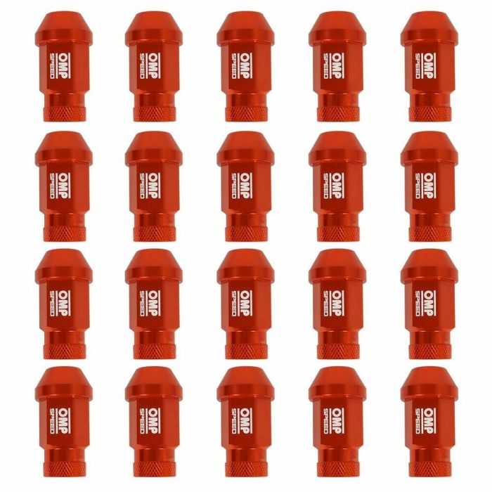 Set Tuercas OMP 7075 M12 x 1,25 40 mm 20 uds Rojo 2