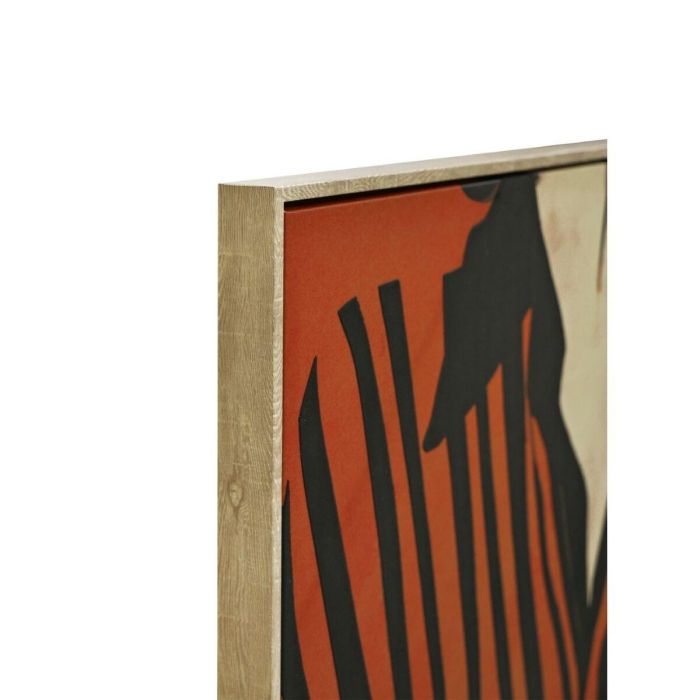DKD Home Decor Cuadro Urban Lienzo PS Chica Rayas Rojo Negro 123 x 83 x 4 cm (2 Unidades) 3