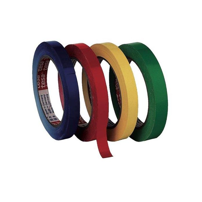 Cinta Para Cerrar Bolsas Tesa Pvc Rollo 66X12 Rojo 12 unidades