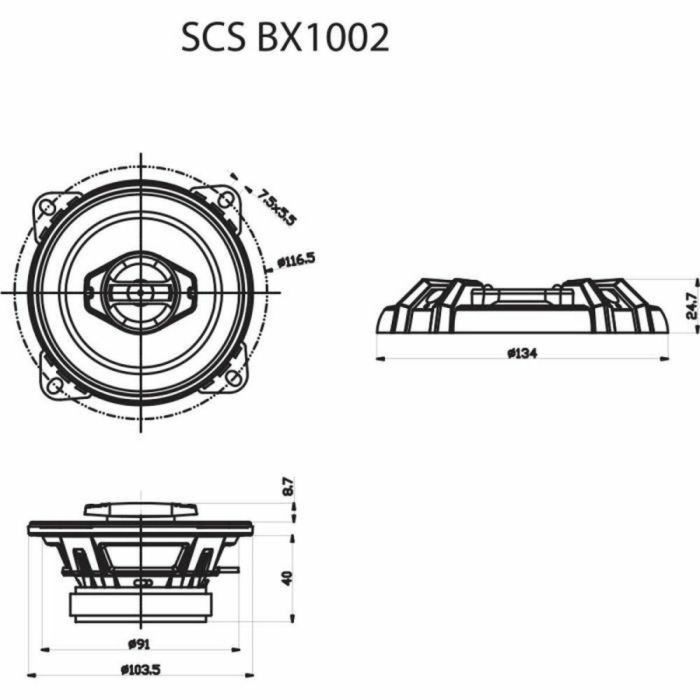 Altavoces para Coche Sencor SCS BX1002 2 Piezas 1 Altavoces para Coche Sencor SCS BX1002 2 Piezas 1