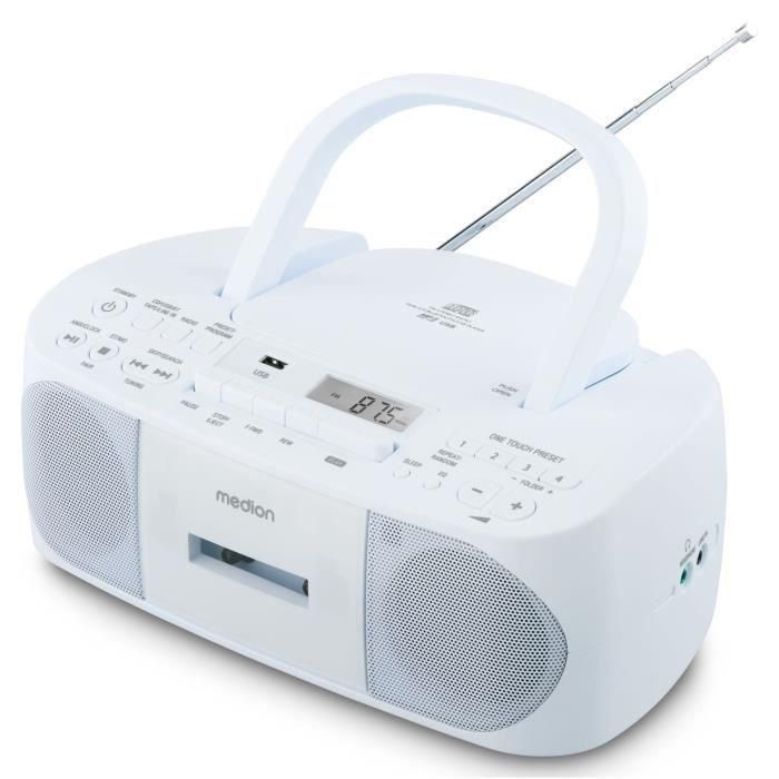 Radio CD K7 - MEDION - FM - 2x3W RMS - Azul 4
