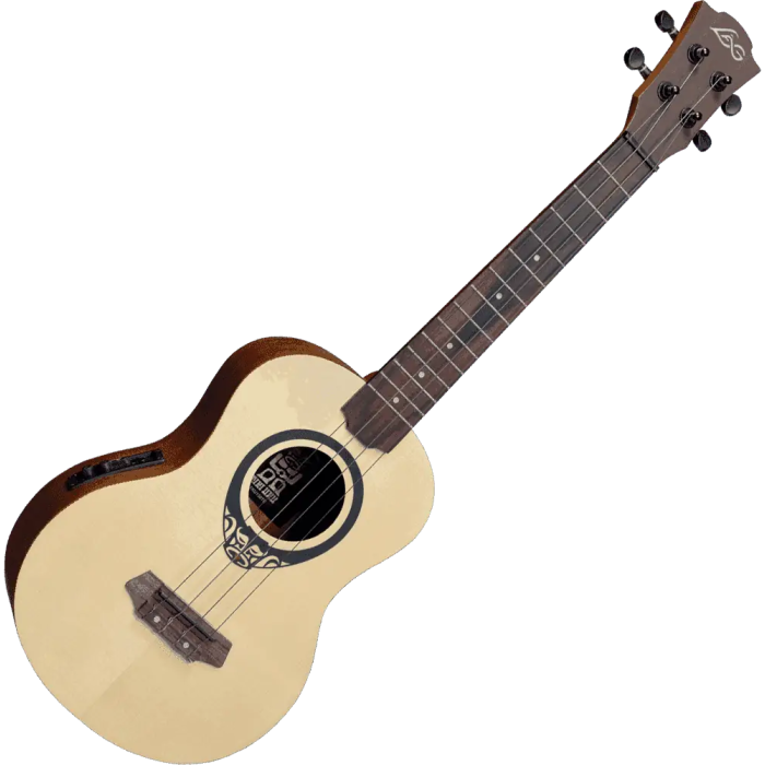 LAG Tiki Uku Tenor Electro Acustic Ukelele Tenor Abeto Macizo Natural Satinado Aquila 1