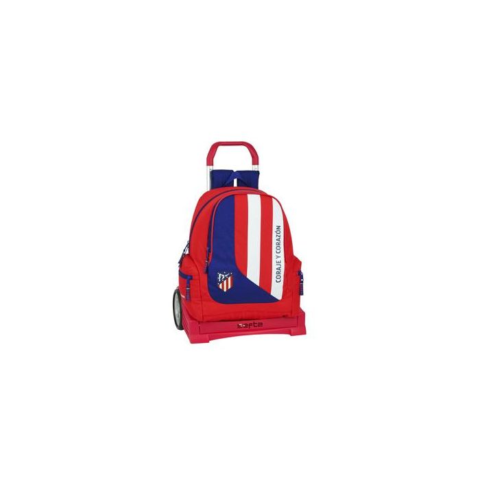 Mochila Escolar con Ruedas Evolution Atlético Madrid Neptuno