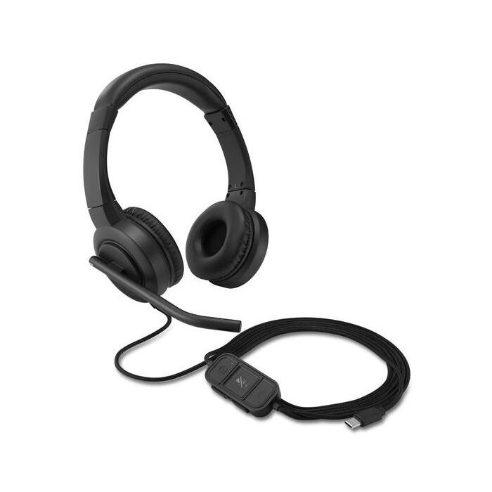 Kensington Auricular H1000 Biaural con Micrófono, Conexión USB-C, Cable de 180 cm 1