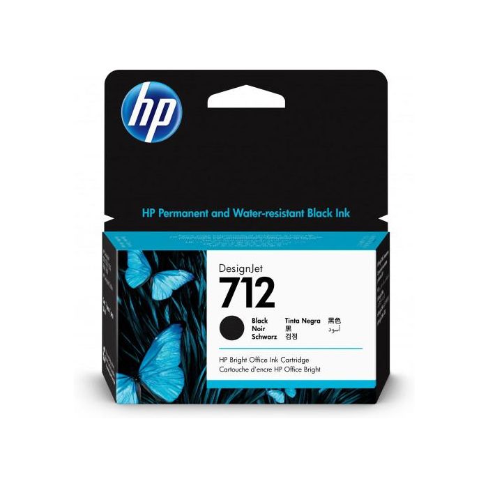 HP DesignJet T200/T600, Cartucho Negro 712