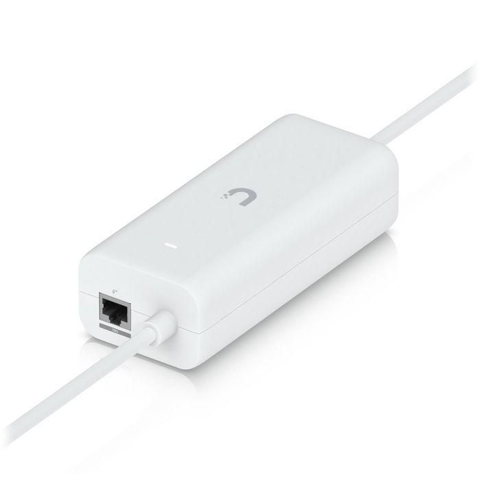 Ubiquiti Adaptador AC con PoE Integrado, 10 GbE, Tipo-C 5V 5A, PoE+ 48V 0.65A, para UniFi Cloud Gateway 3