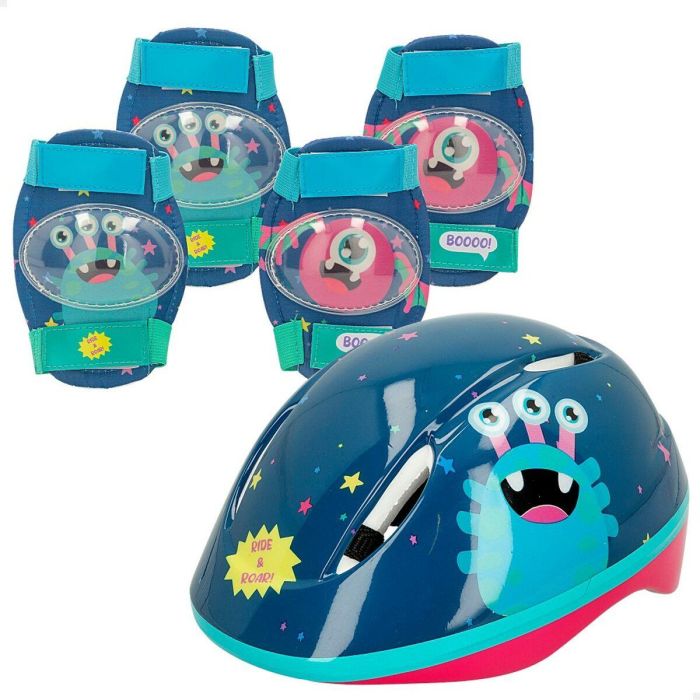 Kit Casco y Rodilleras Colorbaby Monstruo (4 Unidades) 6 Kit Casco y Rodilleras Colorbaby Monstruo (4 Unidades) 6