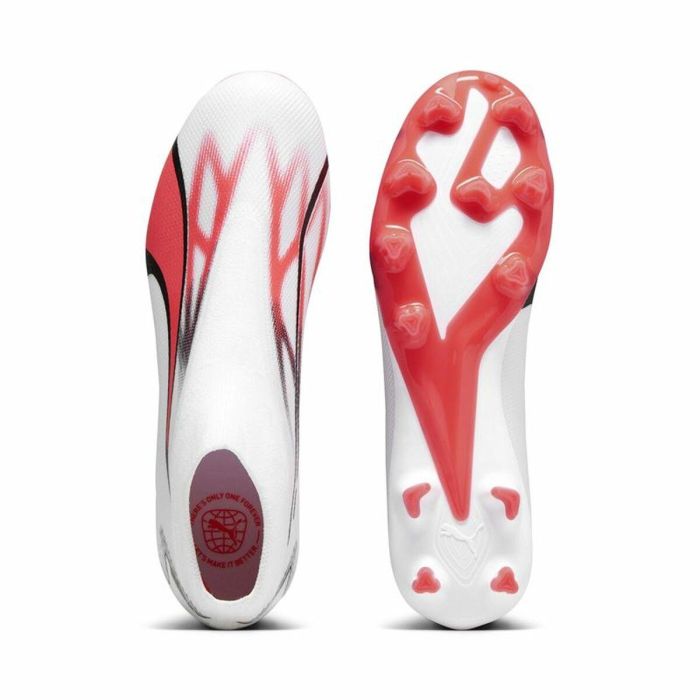 Botas de Fútbol para Adultos Puma Ultra Match+ Ll Fg/A Blanco Rojo 3 Botas de Fútbol para Adultos Puma Ultra Match+ Ll Fg/A Blanco Rojo 3