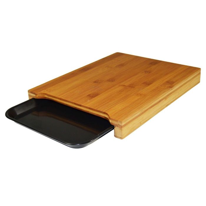 Jocca Tabla de Cortar de Bambú con Bandeja Integrada 36x27,5x4 cm - Ideal para Cortar y Servir 6 Jocca Tabla de Cortar de Bambú con Bandeja Integrada 36x27,5x4 cm - Ideal para Cortar y Servir 6