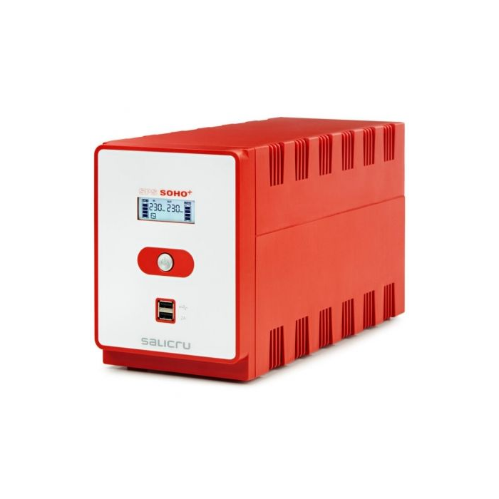 Salicru 647CA000004 SAI UPS Serie SPS SOHO+ Línea Interactiva 1.2 kVA 720 W con 4 Salidas AC Tipo F (Schuko), Display LCD y Doble USB Salicru 647CA000004 SAI UPS Serie SPS SOHO+ Línea Interactiva 1.2 kVA 720 W con 4 Salidas AC Tipo F (Schuko), Display LCD y Doble USB