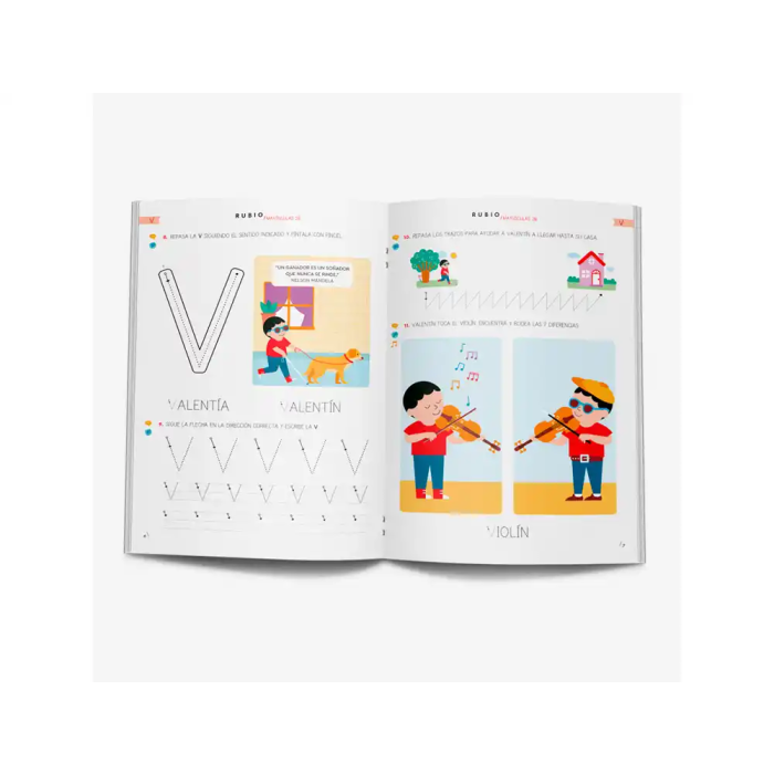 Rubio Cuaderno 2B Mayúsculas Caligrafía Para Niños A Partir de 4 Años Con Pegatinas 1