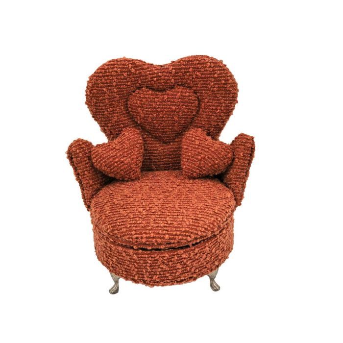 Caja-Joyero Versa Rojo Poliéster Metal Espejo Madera MDF 12 x 19 x 18 cm Sillón 0 Caja-Joyero Versa Rojo Poliéster Metal Espejo Madera MDF 12 x 19 x 18 cm Sillón 0