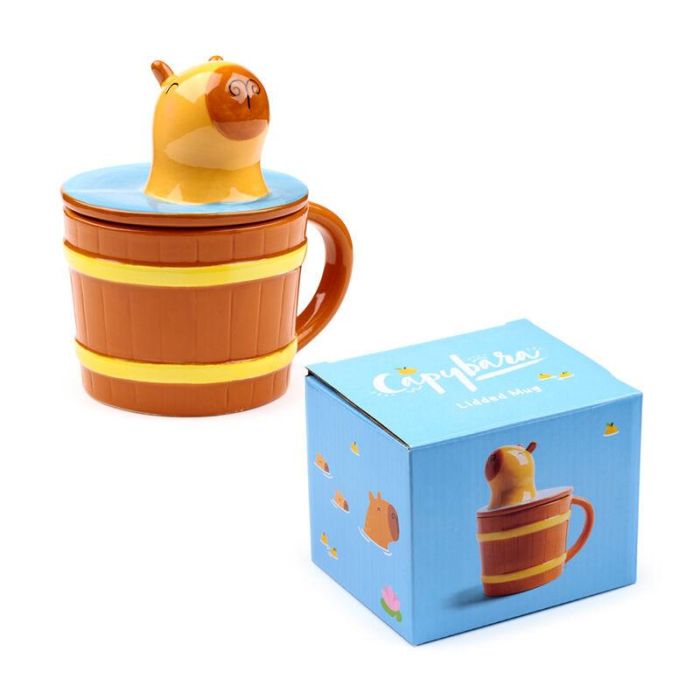Taza Con Tapa Capibara 1