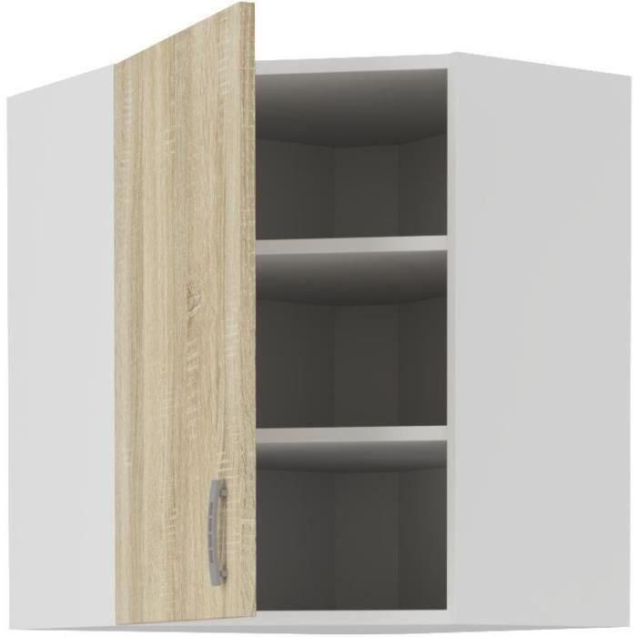SARA 6060 Unidad Alta de Esquina - Decoración Roble Sonoma - L59xP59xH71,5 cm