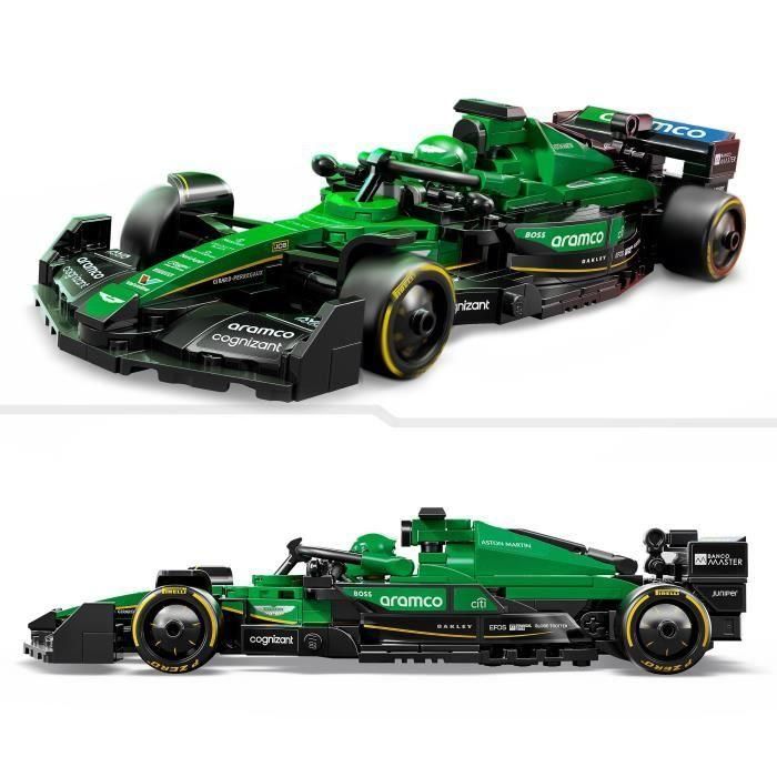 Juego de construccion coche de carreras aston martin aramco formula 1 amr24 lego speed champions 2