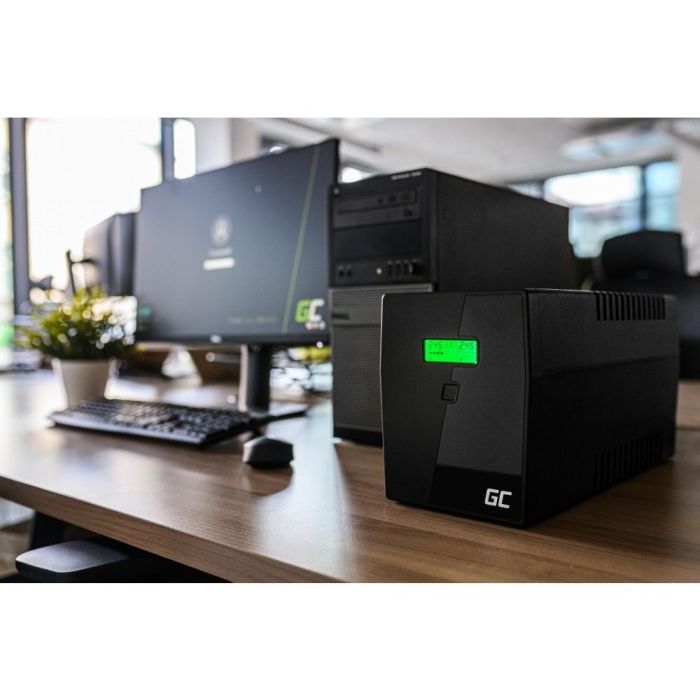 Green Cell UPS04 SAI Linea Interactiva 1500VA 900W Onda Senoidal 230V Proteccion Sobretension 5 Salidas Tipo F USB 2 Green Cell UPS04 SAI Linea Interactiva 1500VA 900W Onda Senoidal 230V Proteccion Sobretension 5 Salidas Tipo F USB 2