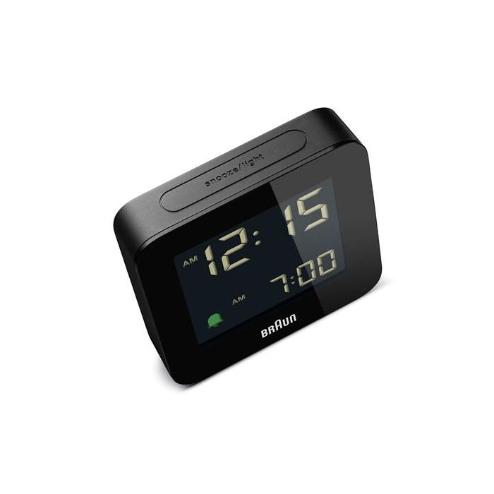Braun BC-09-B Reloj Despertador Digital Negro con Snooze Pantalla LCD Retroiluminada 1