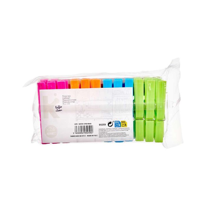 Set 24 Pinzas Plastico Medianas Arte Regal 13X25CM (24 Unidades) 2 Set 24 Pinzas Plastico Medianas Arte Regal 13X25CM (24 Unidades) 2