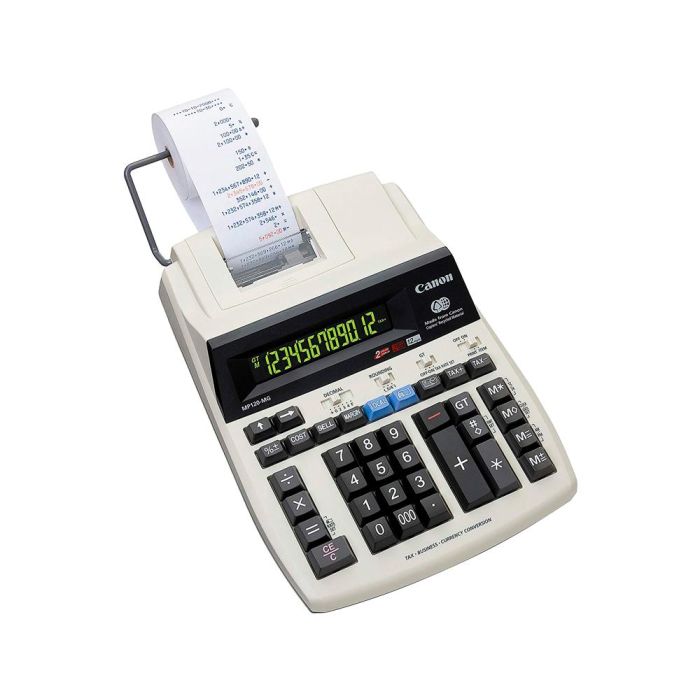 Calculadora Canon Impresora Mp120 mg Es Ii Pantalla Lcd Enchufe Corriente 12 Digitos Color Gris 1