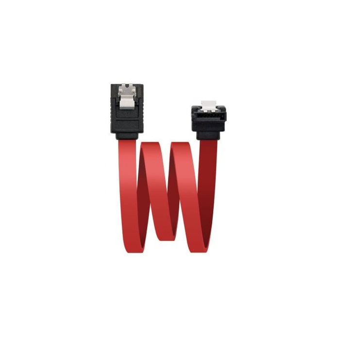 Nano Cable 10.18.0301 Cable de Datos SATA Acodado con Conectores Hembra-Hembra y Anclajes - 0.5m Rojo y Conectores Negros (3 Gbp/s) Nano Cable 10.18.0301 Cable de Datos SATA Acodado con Conectores Hembra-Hembra y Anclajes - 0.5m Rojo y Conectores Negros (3 Gbp/s)