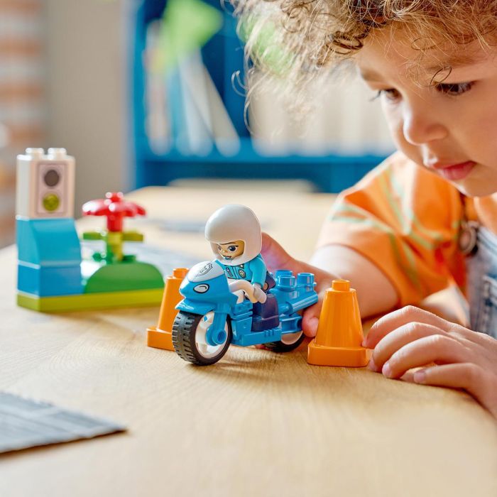 Lego Juego de construcción Moto de Policía Azul Duplo, Edad mínima recomendada: 18 meses 4