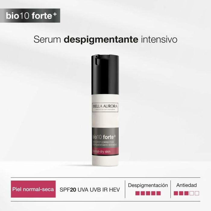 Bella Aurora BIO10 FORTE+ Serum Despigmentante 30ml Piel Normal o Seca, Tratamiento Facial Antimanchas con Hidratación Profunda 4 Bella Aurora BIO10 FORTE+ Serum Despigmentante 30ml Piel Normal o Seca, Tratamiento Facial Antimanchas con Hidratación Profunda 4